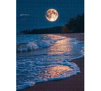 Jigsaw Puzzle 3000 Piece, Moon Sea Puzzles for Adults 3000, Jigsaw Puzzle Games Classic Educational, Wooden Puzzles, The Impossible Challenge, for Home Wall Decoration Gift BXHZW1-1050