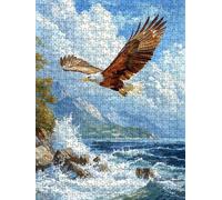 Jigsaw Puzzle 3000 Piece, Ocean Eagle Puzzles for Adults 3000, Jigsaw Puzzle Games Classic Educational, Wooden Puzzles, The Impossible Challenge, for Home Wall Decoration Gift BXHZW1-315