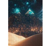Jigsaw Puzzle 3000 Piece, Pyramid Desert Puzzles for Adults 3000, Jigsaw Puzzle Games Classic Educational, Wooden Puzzles, The Impossible Challenge, for Home Wall Decoration Gift BXHZW1-522