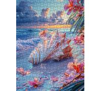 Jigsaw Puzzle 3000 Piece, Shell Flower Puzzles for Adults 3000, Jigsaw Puzzle Games Classic Educational, Wooden Puzzles, The Impossible Challenge, for Home Wall Decoration Gift BXHZW1-67
