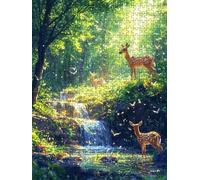 Jigsaw Puzzle 3000 Piece, Sika Deer Animals Puzzles for Adults 3000, Jigsaw Puzzle Games Classic Educational, Wooden Puzzles, The Impossible Challenge, for Home Wall Decoration Gift BXHZW1-680