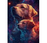 Jigsaw Puzzle 3000 Piece, Starry Sky Puppy Puzzles for Adults 3000, Jigsaw Puzzle Games Classic Educational, Wooden Puzzles, The Impossible Challenge, for Home Wall Decoration Gift BXHZW1-958