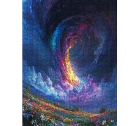 Jigsaw Puzzle 3000 Piece, Vortex Sky Puzzles for Adults 3000, Jigsaw Puzzle Games Classic Educational, Wooden Puzzles, The Impossible Challenge, for Home Wall Decoration Gift BXHZW1-978