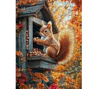 Jigsaw Puzzle 3000 Piece, Walnut Squirrel Puzzles for Adults 3000, Jigsaw Puzzle Games Classic Educational, Wooden Puzzles, The Impossible Challenge, for Home Wall Decoration Gift BXHZW1-328