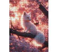 Jigsaw Puzzle 3000 Piece, White Fox Animals Puzzles for Adults 3000, Jigsaw Puzzle Games Classic Educational, Wooden Puzzles, The Impossible Challenge, for Home Wall Decoration Gift BXHZW1-18