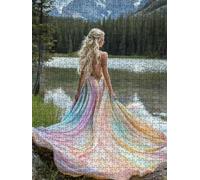 Jigsaw Puzzle 3000 Piece, Women'S Colorful Dress Puzzles for Adults 3000, Jigsaw Puzzle Games Classic Educational, Wooden Puzzles, The Impossible Challenge, for Home Wall Decoration Gift BXHZW1-733
