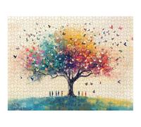 Jigsaw Puzzle 3000 Pieces Adults Butterfly & Tree Of Life Puzzle, 1T#677 | Durable Thick Wood Construction, Precision-cut Pieces, Vibrant ink, Static Hobby, Decompress, Home Decor, Gift, 87x111cm