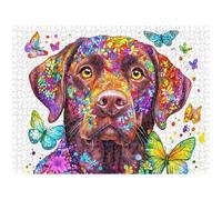 Jigsaw Puzzle 3000 Pieces for Adults, Dog & Butterfly Wooden Puzzle, 1T#401 | Durable Thick Wood Construction, Precision-cut Pieces, Vibrant ink, Static Hobby, Decompress, Home Decor, Gift, 87x111cm