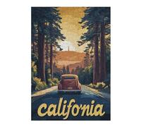 Jigsaw Puzzle 38x26cm/1000pcs for Adults California Road Trip Jigsaw Puzzle Family Game Difficult Hard Deal As Gifts for The Whole Family 38x26cm/1000pcs