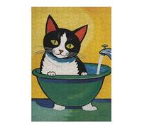 Jigsaw Puzzle 38x26cm/1000pcs for Adults Cat Bath Cute Poster Adult Jigsaw Puzzle Relaxing Games Difficult Hard for Birthday, Chrismas 38x26cm/1000pcs