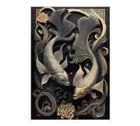 Jigsaw Puzzle 38x26cm/1000pcs for Adults Dual Noble Koi Fish Adult Jigsaw Puzzle Relaxing Games Difficult Hard for Birthday, Chrismas 38x26cm/1000pcs