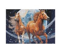 Jigsaw Puzzle 38x26cm/1000pcs for Adults Galactic Horse Symphony Jigsaw Puzzle Family Game Difficult Hard Deal As Gifts for The Whole Family 38x26cm/1000pcs