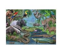 Jigsaw Puzzle 38x26cm/1000pcs for Adults Rainforest Wildlife Compilation Jigsaw Puzzle Family Game Difficult Hard Deal As Gifts for The Whole Family 38x26cm/1000pcs