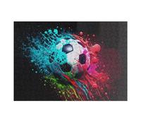 Jigsaw Puzzle 38x26cm/1000pcs for Adults Vivid Soccer Ball Artwork Jigsaw Puzzle Family Game Difficult Hard Deal As Gifts for The Whole Family 38x26cm/1000pcs