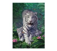 Jigsaw Puzzle 38x26cm/1000pcs for Adults White Tigers Puzzle for Adults Relax Games Perfect Decoration for Birthday, Chrismas 38x26cm/1000pcs