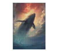 Jigsaw Puzzle 38x26cm/1000pcs for Teenagerss Holy Whale Jigsaws for Adults Toy Wall Decor Precision Cutting Deal As Gifts for The Whole Family 38x26cm/1000pcs