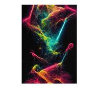 Jigsaw Puzzle 38x26cm/1000pcs for Teenagerss Neon Energy Flow Puzzle for Adults Hands-on Game Precision Cutting Deal As Gifts for The Whole Family 38x26cm/1000pcs