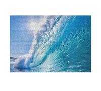 Jigsaw Puzzle 38x26cm/1000pcs for Teenagerss Ocean Wave Breaking Under Sunlight Teenagers Puzzles Fun Games Pattern Assembly Help The Brain Exercise 38x26cm/1000pcs
