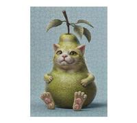 Jigsaw Puzzle 38x26cm/1000pcs for Teenagerss Pear Cat Funny Jigsaws for Adults Toy Wall Decor Precision Cutting Deal As Gifts for The Whole Family 38x26cm/1000pcs