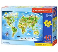 Jigsaw Puzzle 40 Maxi World Map B-040117-1