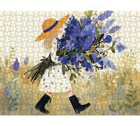 Jigsaw Puzzle 4000 Piece, Flower Girl Puzzles for Adults Puzzle Games Educational Game Jigsaws Puzzles for Adults, Fun Challenging Family Game Activities, for Wall Decor Gifts R1KH-404