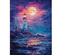 Jigsaw Puzzle 4000 Piece, Lighthouse Night View Puzzles for Adults 4000, Wooden Puzzles, Jigsaw Puzzle Games Classic Educational, The Impossible Challenge, Games Family, Creativity Gift DX0YL1-191