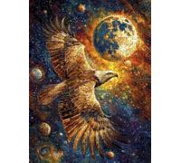 Jigsaw Puzzle 4000 Piece, Starry Sky Eagle Puzzles for Adults 4000, Wooden Puzzles, Jigsaw Puzzle Games Classic Educational, The Impossible Challenge, Games Family, Creativity Gift DX0YL1-945