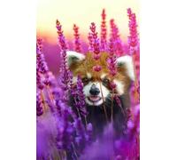 Jigsaw Puzzle 4000 Pieces Lavender Red Panda with Letters on Back & Poster 4000 Piece Jigsaw Puzzles for Adults Seniors 55.51x34.3 inch
