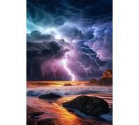 Jigsaw Puzzle 4000 Pieces Natural Scenery with Letters on Back & Poster 4000 Piece Jigsaw Puzzles for Adults Seniors 55.51x34.3 inch