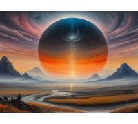 Jigsaw Puzzle 4000 Pieces Sunset, Premium Jigsaws 4000 pieces for Adults & Teens, Precision Fit Thick Board, for for Men & Women, Finished Size 141x87cm River Grasslands