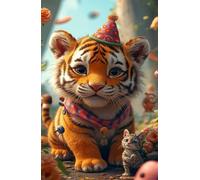 Jigsaw Puzzle 408 Pieces Animals Tiger with Letters on Back & Poster 408 Piece Jigsaw Puzzles for Adults Seniors 23.23x9.06 inch