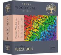 Jigsaw Puzzle 500+1 Wooden Rainbow Butterflies 20159