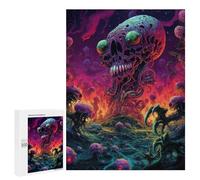 Jigsaw Puzzle 500 PCS Alien Extraterrestrial Landscape Jigsaws for Adults Toy Wall Decor Difficult Hard Unique Gifts for Birthday And Christmas 500 PCS