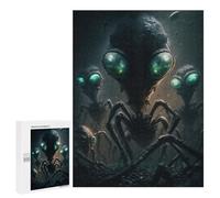Jigsaw Puzzle 500 PCS Alien Invasion The Arrival Jigsaws for Adults Toy Wall Decor Difficult Hard Unique Gifts for Birthday And Christmas 500 PCS