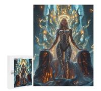 Jigsaw Puzzle 500 PCS Angelic Figure with Golden Veins Jigsaw Puzzles for Teenagerss Hand Speed Race Fun Activities at Home Challenging Game And Family Play 500 PCS