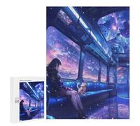 Jigsaw Puzzle 500 PCS Anime Train To Space Puzzles for Teenagerss Stress Reliever Educational Challenge Unique Birthday And Gifts 500 PCS