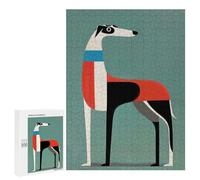 Jigsaw Puzzle 500 PCS Bauhaus Greyhound Dog Jigsaws for Adults Puzzle Birthday Present Difficult And Challenge Challenging Game Gifts 500 PCS