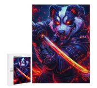 Jigsaw Puzzle 500 PCS Bernard Dog Samurai Warrior Animal Jigsaw Puzzles for Teenagerss Hand Speed Race Fun Activities at Home Challenging Game And Family Play 500 PCS