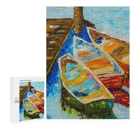 Jigsaw Puzzle 500 PCS Boats Jigsaws for Adults Puzzle Birthday Present Difficult And Challenge Challenging Game Gifts 500 PCS