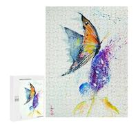 Jigsaw Puzzle 500 PCS Butterfly on Flower Jigsaws for Adults Puzzle Birthday Present Difficult And Challenge Challenging Game Gifts 500 PCS