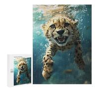 Jigsaw Puzzle 500 PCS Cheetah Sea Jigsaws for Adults Toy Wall Decor Difficult Hard Unique Gifts for Birthday And Christmas 500 PCS