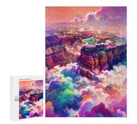 Jigsaw Puzzle 500 PCS Cloud-Covered Canyon Jigsaws for Adults Toy Wall Decor Difficult Hard Unique Gifts for Birthday And Christmas 500 PCS