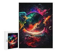 Jigsaw Puzzle 500 PCS Colorful Universe Paint Jigsaw Puzzles for Teenagerss Hand Speed Race Fun Activities at Home Challenging Game And Family Play 500 PCS
