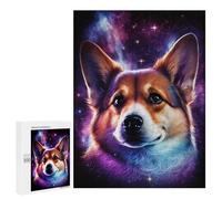 Jigsaw Puzzle 500 PCS Cosmic Corgi Portrait Print Jigsaws for Adults Puzzle Birthday Present Difficult And Challenge Challenging Game Gifts 500 PCS