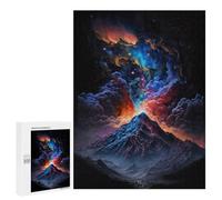 Jigsaw Puzzle 500 PCS Cosmic Mountain Aurora Jigsaw Puzzles for Teenagerss Hand Speed Race Fun Activities at Home Challenging Game And Family Play 500 PCS