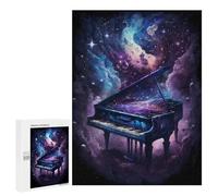 Jigsaw Puzzle 500 PCS Cosmic Piano Melodies Jigsaws for Adults Puzzle Birthday Present Difficult And Challenge Challenging Game Gifts 500 PCS