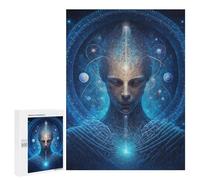Jigsaw Puzzle 500 PCS Cosmic Serenity A Mystical Portrait Jigsaws for Adults Toy Wall Decor Difficult Hard Unique Gifts for Birthday And Christmas 500 PCS