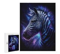 Jigsaw Puzzle 500 PCS Cosmic Zebra Art Print-12 Puzzles for Teenagerss Stress Reliever Educational Challenge Unique Birthday And Gifts 500 PCS