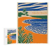 Jigsaw Puzzle 500 PCS Dolce Far Niente Beach Illustration Jigsaws for Adults Puzzle Birthday Present Difficult And Challenge Challenging Game Gifts 500 PCS