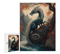 Jigsaw Puzzle 500 PCS Dragon in Autumn Forest Jigsaws for Adults Anti-Stress Toys Staycation Kill Time Help The Brain Exercise 500 PCS